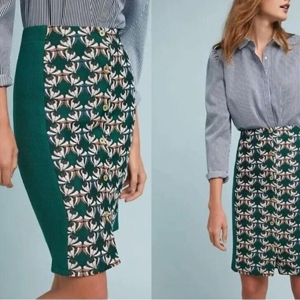 Anthropologie Dolan button down skirt,  sz large, 24" length,  excellent conditi